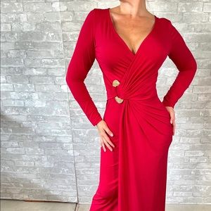 FINAL SALE Beautiful long elegant Red Classy Dress fir your Holiday Party